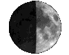 Mond, Phase: 43%, zunehmend