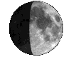Mond, Phase: 57%, zunehmend