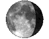 Mond, Phase: 77%, abnehmend