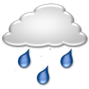 Regenschauer  * Niederschlagswahrscheinlichkeit 90% * Wind: 17.0km/h aus W * Zeitraum: 01:00 bis 07:00